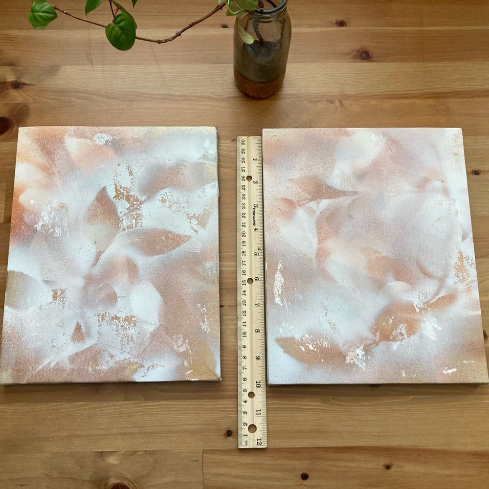 New Original Signed Artwork Set of 2 Paintings on Canvas - Picture 6 of 7